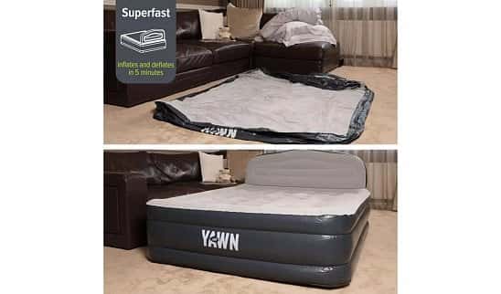 CAMPING ESSENTIALS - Yawn Luxury Raised Air Bed With Headboard - Double: £69.99!