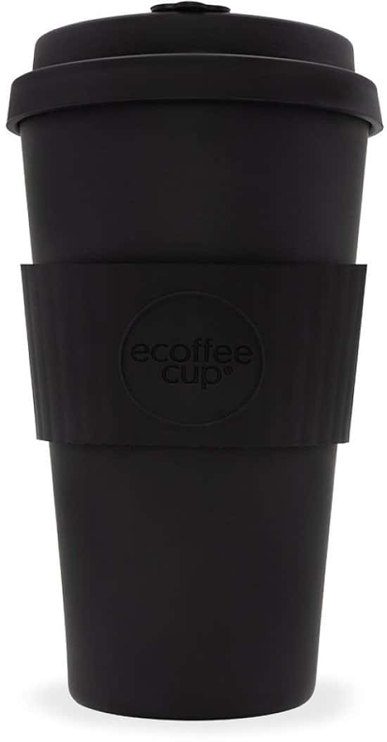 SAVE - ECOFFEE REUSABLE BAMBOO COFFEE CUP - BLACK - 475ML