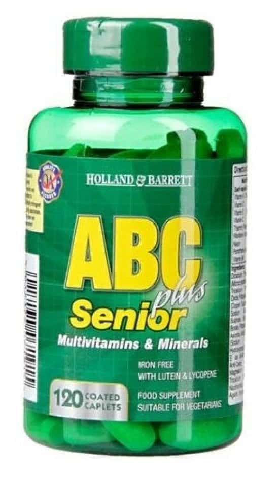 ABC Plus Senior 120 Caplets. NEW