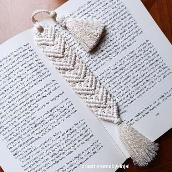 Macrame Bookmark, Bookmarks, Handmade, Ideal gift, Cotton Thread, Tassel - £8.99