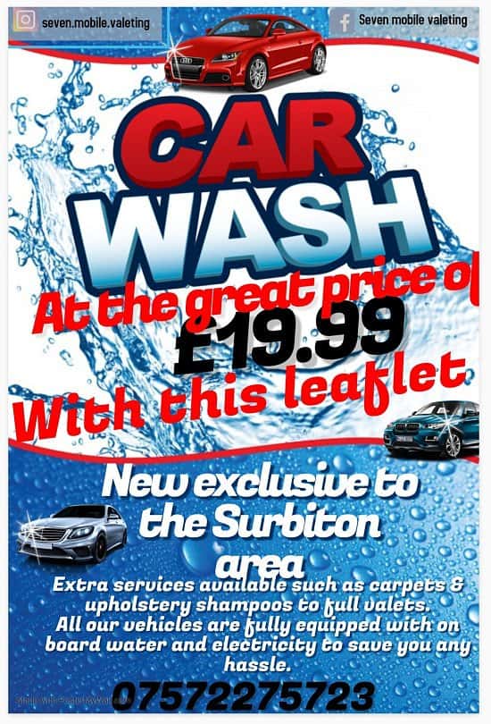 MOBILE CAR VALET,  let us take the stress out of getting your car washed