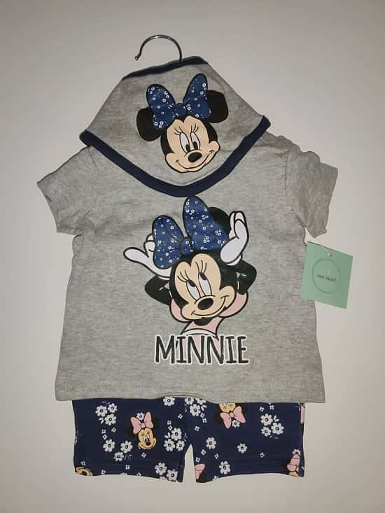 Baby Disney Minnie Mouse T-Shirt, Short and Bib 6-9 Months