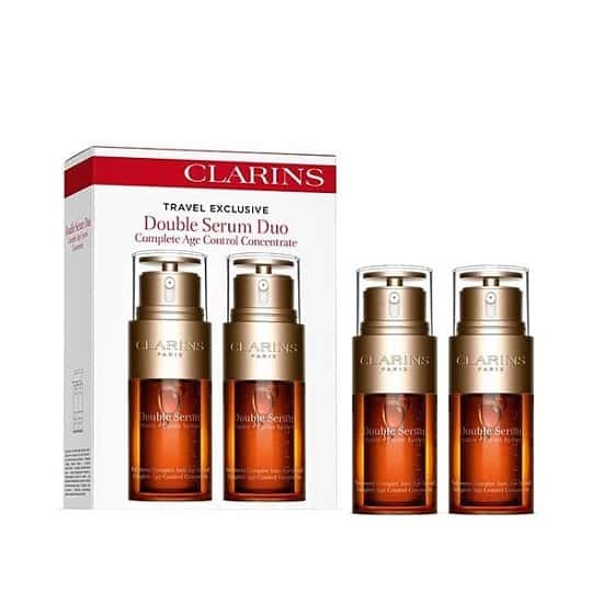 Use code DOUBLE37 to save 37% off Clarins New Double Serum Set: 2 x Double Serum 30 ml!