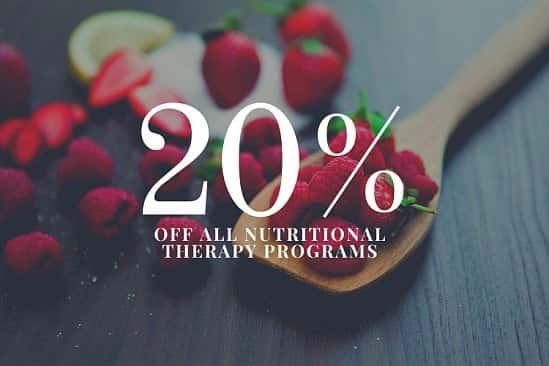 20% off Nutritional Therapy Programs