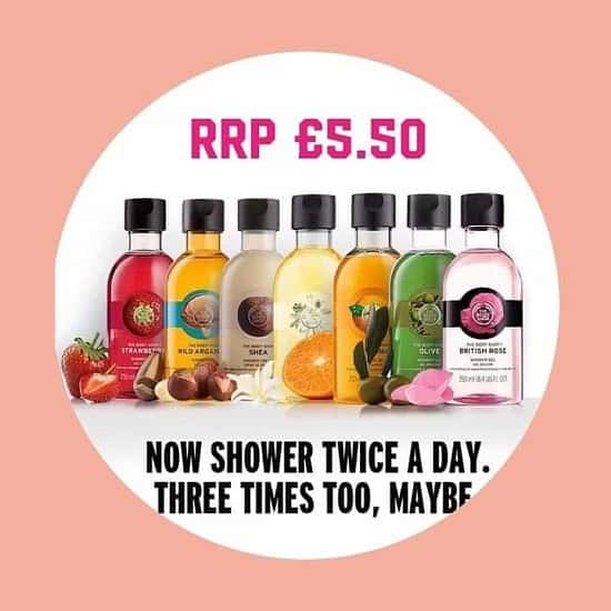 Body shop shower gels £5.50