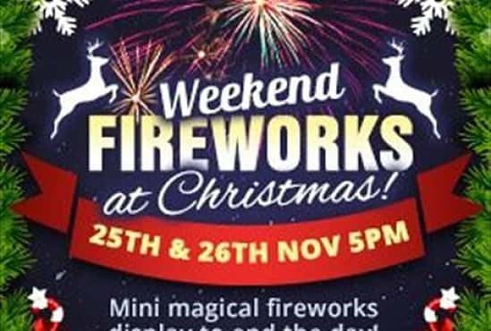 Weekend Fireworks at Christmas at Twinlakes!