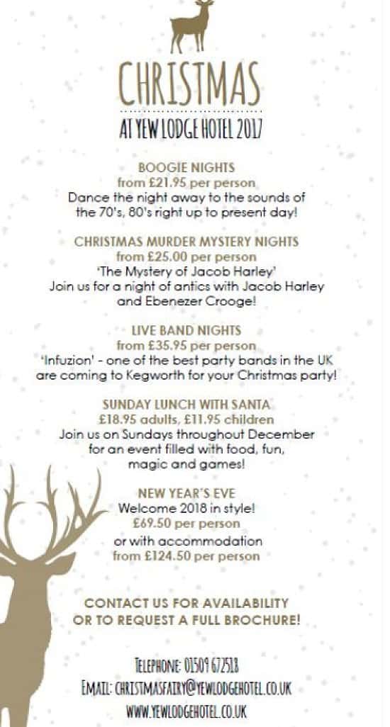 Christmas Live Band Nights at Best Western Yew Lodge Hotel