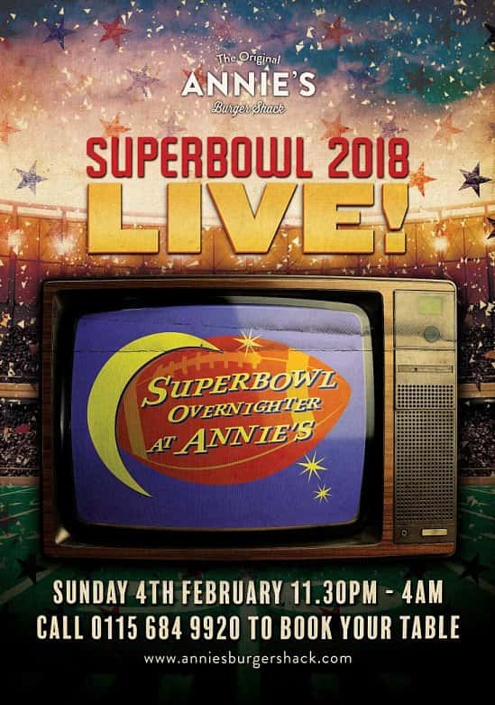 Superbowl overnighter at Annie's 2018