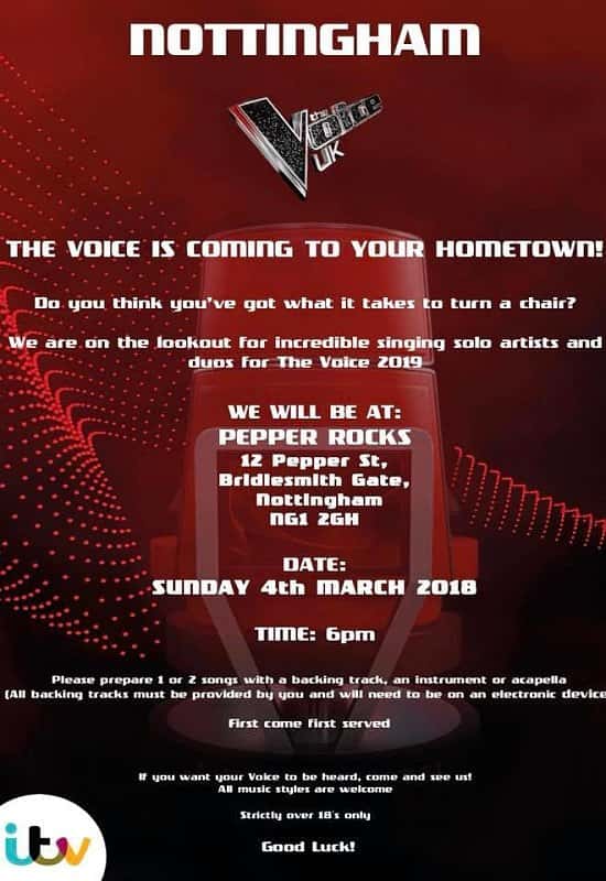 The Voice Auditions at Pepper Rocks