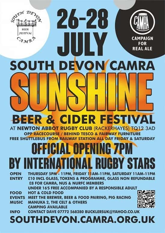South Devon Newton Abbot Sunshine Beer & Cider Festival