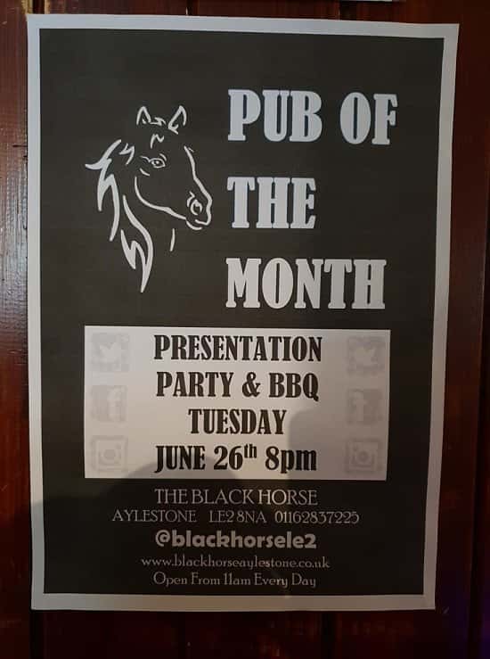 Pub Of The Month Presentation Party & BBQ!