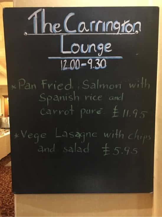 This Weeks Specials in Our Carrington Restaurant 