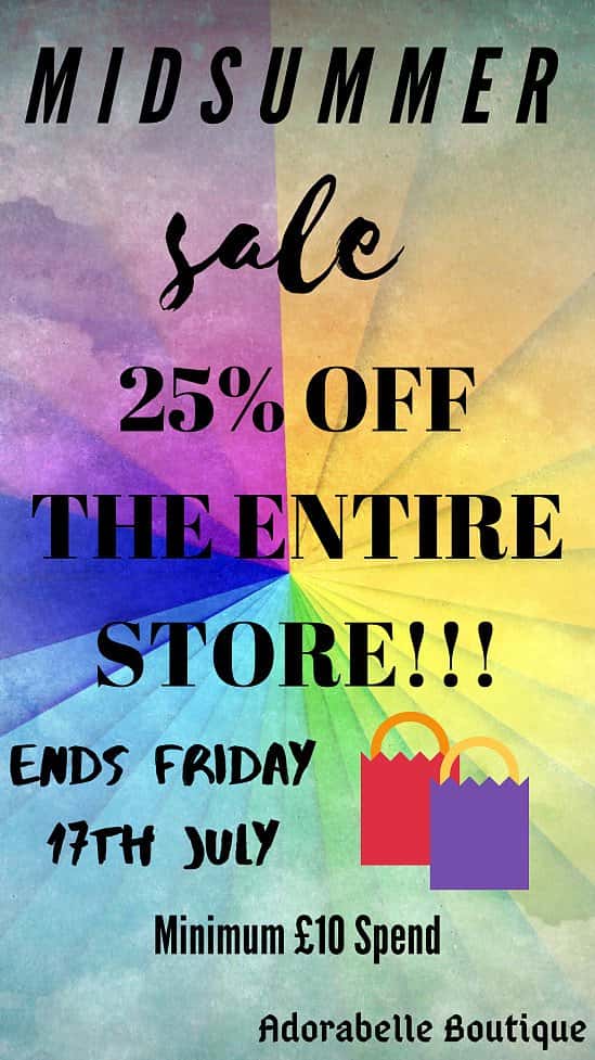 25% Off The Entire Store