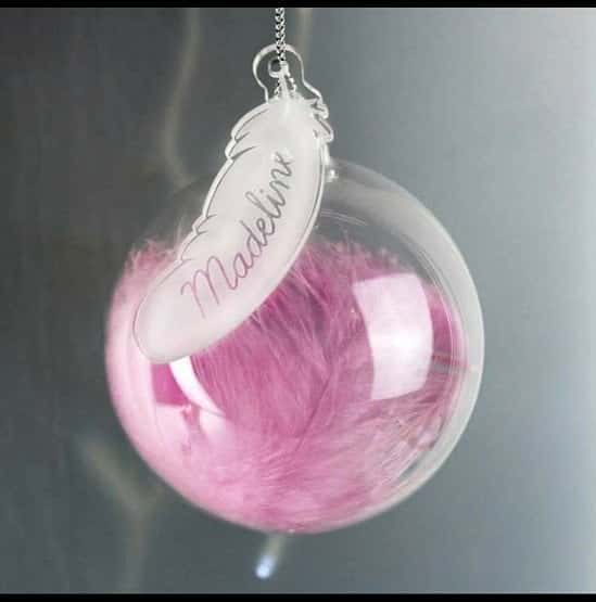 Personalised Feather Bauble
