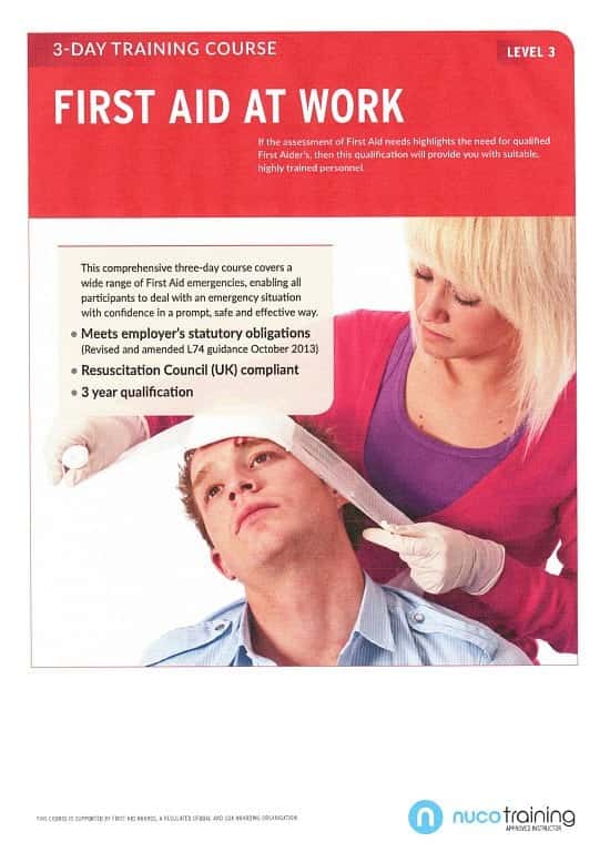 3-Day First Aid at Work Qualification Course