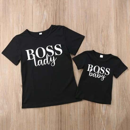 Mother and Child Boss Lady and Boss Baby Matching set
