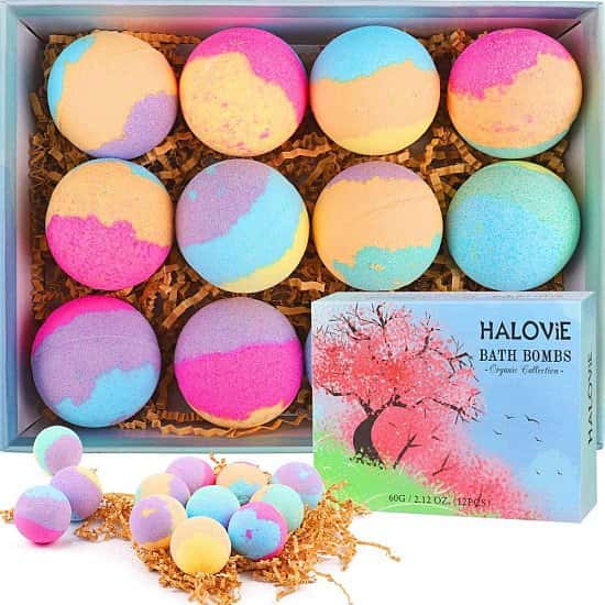 Bath Bombs Gift Set 12pcs Fizzy Bubble Spa Bath Bomb Kit Natural