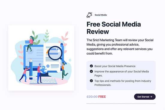 Get a FREE Social Media Review for Premium Plan members!