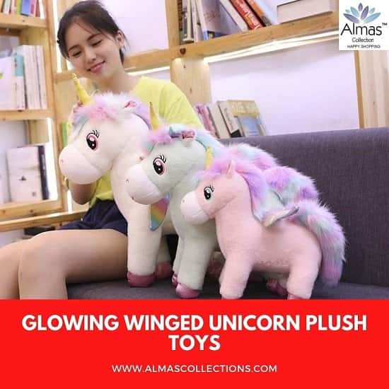Glowing Winged Unicorn Plush Toy