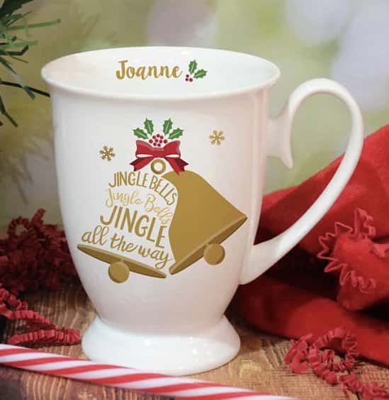 Personalised Bell Christmas Mug