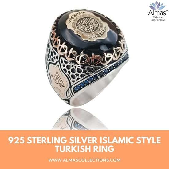 925 Sterling Silver Islamic Style Turkish Ring