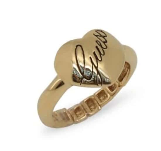 SAVE £15.60  on this Guess Yellow Heart Engraved Ring!  Now for only £23.40
