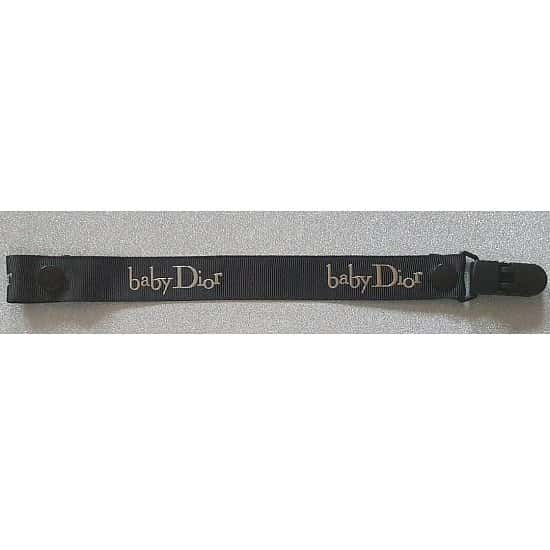 Baby Dior Black and Silver Dummyclip