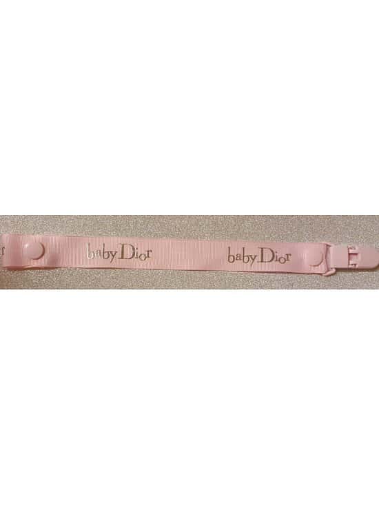 Baby Dior Pink and Silver Dummyclip