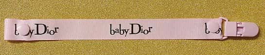 Baby Dior Pink and Black Dummyclip