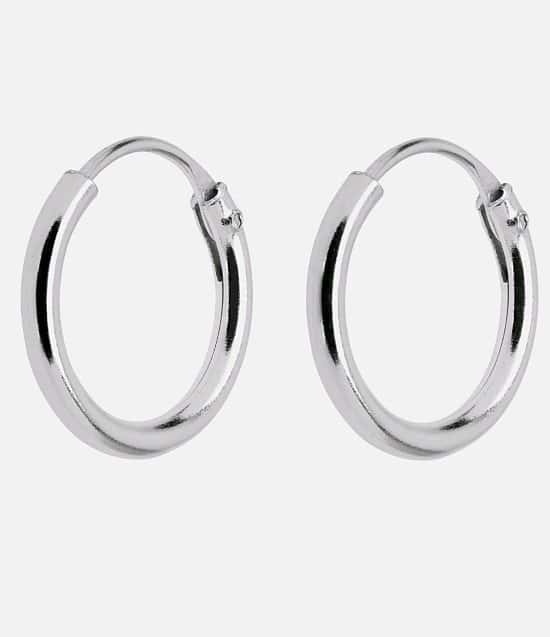 Pair Of 925 Sterling Silver Hoops Size 10mm
