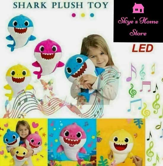 LED Singing Baby Shark Soft Toy