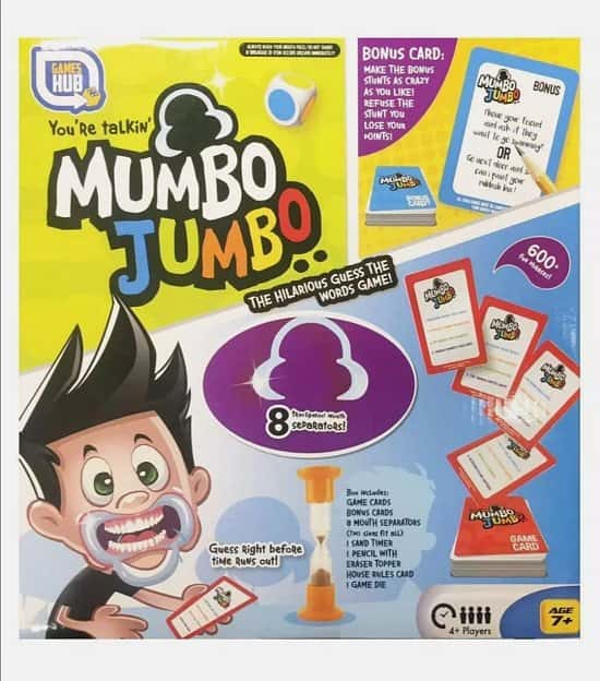 Mumbo Jumbo Mouthpiece Challenge Party Talk Game 600+ Phrases & Bonus
