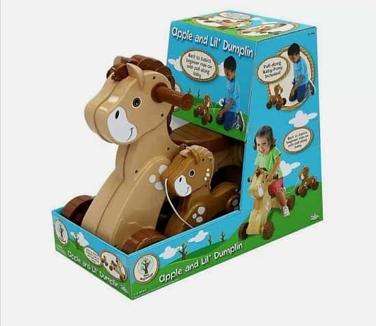 Moose Mountain Apple the Pony Ride on & Lil Dumplin Pull along Kids Toddlers Toy