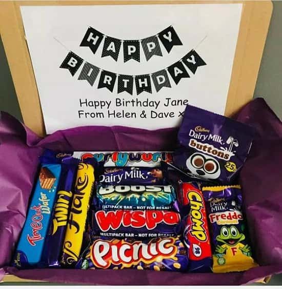 Personalised CADBURY Chocolate Sweet Box Hamper Selection Birthday Gift