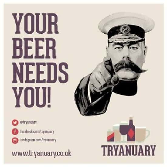 Each day we will have a different beer at a special Tryanuary price of £3 a pint between 4-7pm!