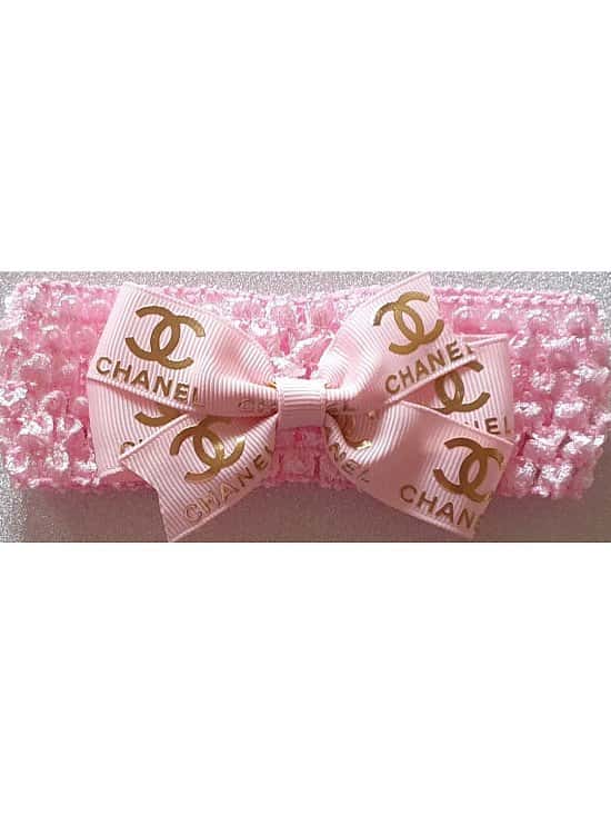 Pink and Gold Chanel Headband