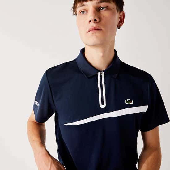 40% OFF - Men's Lacoste SPORT Paneled Breathable Piqué Tennis Polo