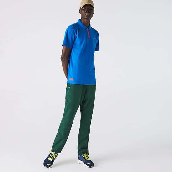 40% OFF - Men's Lacoste SPORT Contrast Accent Cotton And Mesh Polo Shirt!