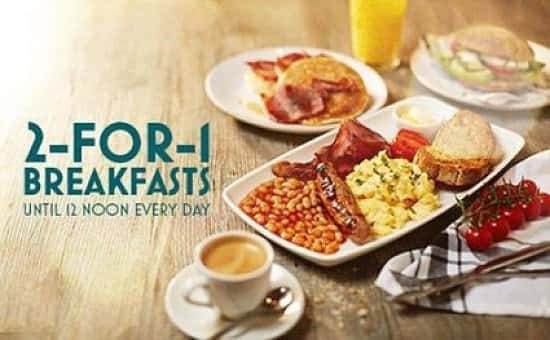 Enjoy a delicious Breakfast with our 2-for-1 offer!