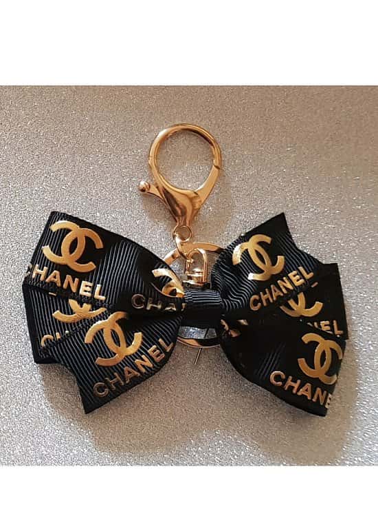 Black and Gold Chanel Bagcharm Keyring