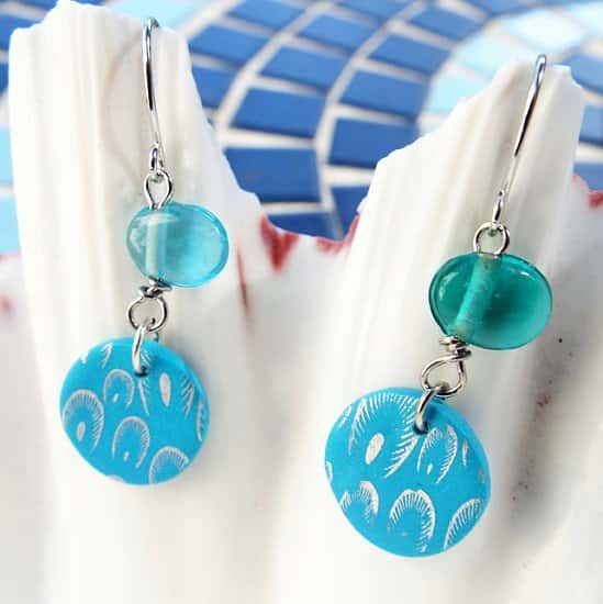 New shop listing... Light blue earrings
