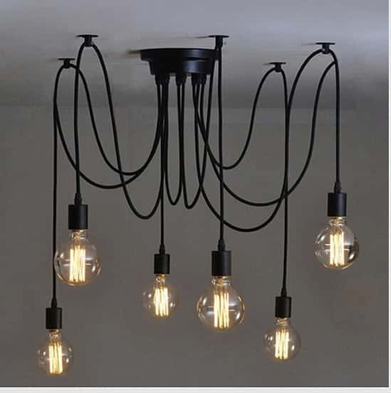 Vintage Industrial Style Chandelier Pendant Lights With 6 Heads