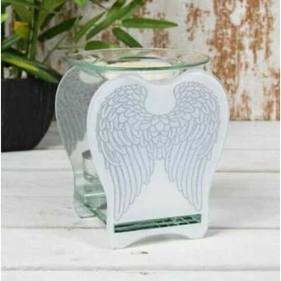 Glass Angel Wings Wax Oil Warmer