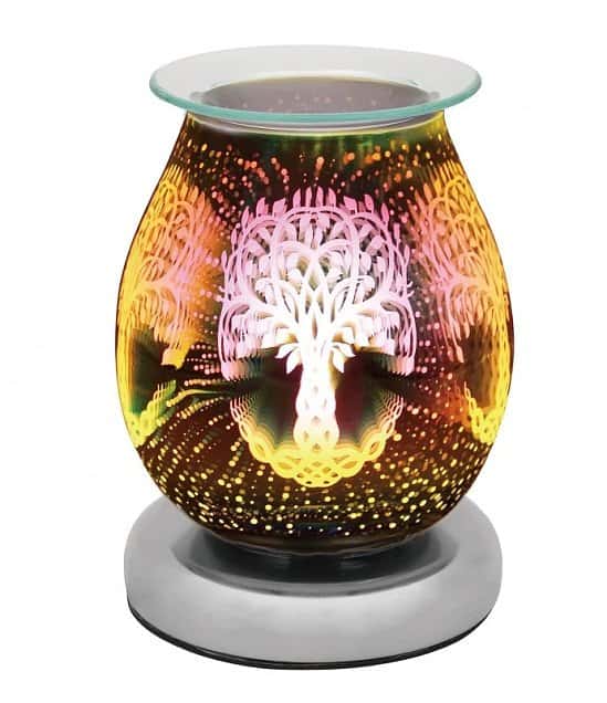 Touch Sensitive Round Aroma Lamp - Tree Of Life Free Postage