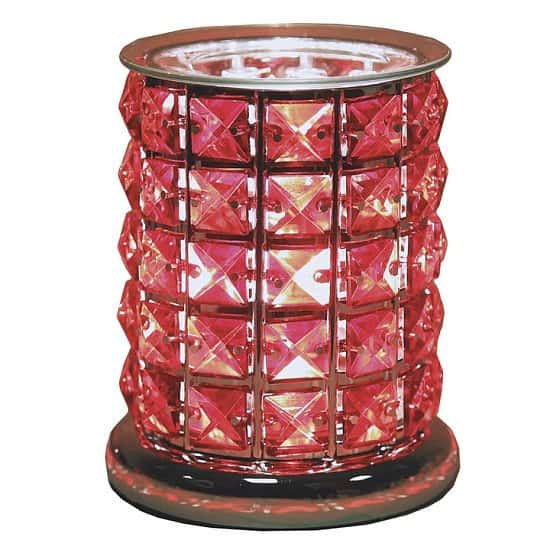 Touch Electric Aroma Wax Melt Burner Red Crystal Diamond Style Free Postage