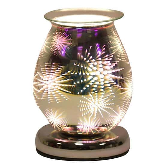 Firework - Oval) Oval 3D Lights Scented Aroma Wax Burner Electric Touch Lamp