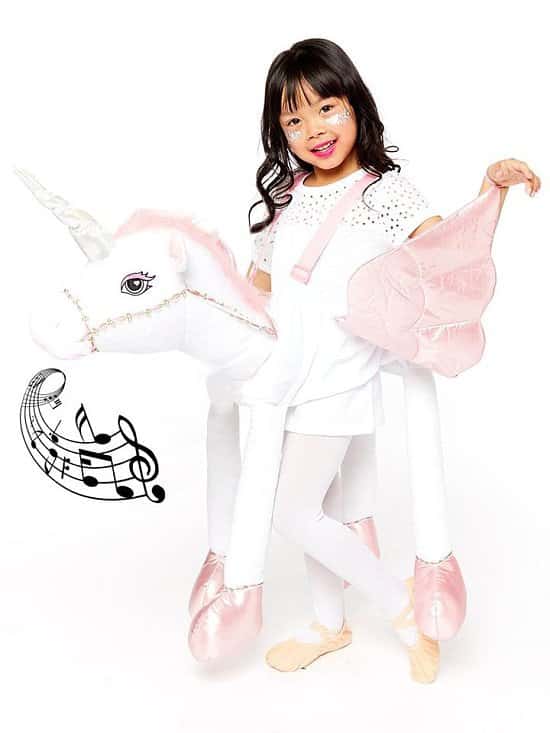 Ride On Light & Sound Unicorn - Child Costume 3-8Y