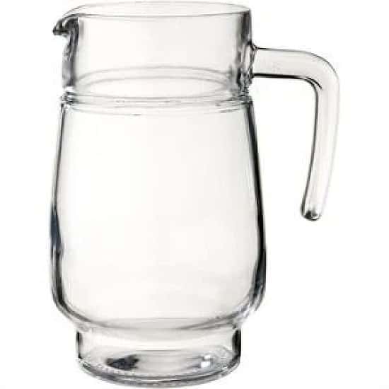 Tivoli Handled Ice Lipped Jug 1.6L Great For Home Or Restaurant Clear Glass £13.99 Free Postage