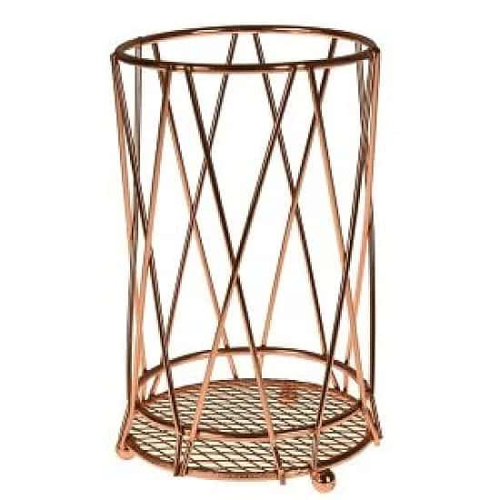 Copper Kitchen Accessory Set Fruit Basket Utensil Roll Holder Iron Wire Stand £9.99 Free Postage