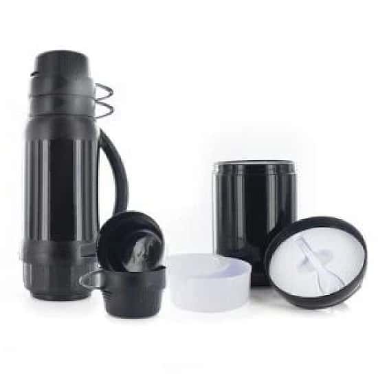 CL 6 Pcs Outdoor Flask Food Container Bottle Cups Bowl Spoon Set Thermos Termos £9.99 Free Postage